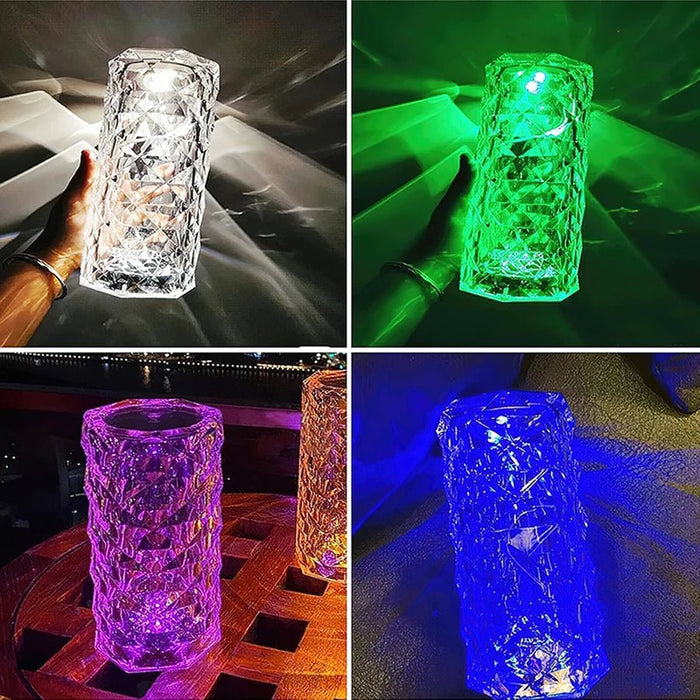 LuxeGlow Crystal Table Lamp Product - UzoShop -Crystal Table Lamp -16/3 colors - 3+1 Sale