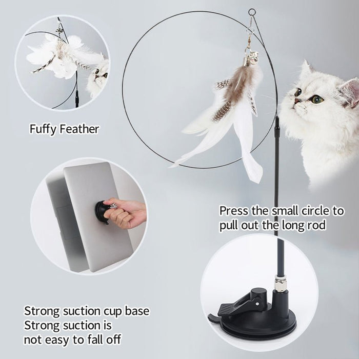 WhiskerWand Upgraded Cat Suction Cup Toy - UzoShop -Cat Toys -animals - Cat Entertainment